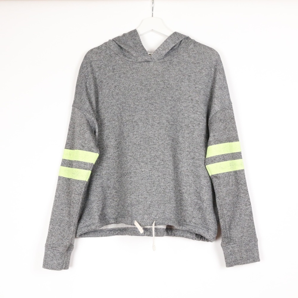 Sundry Varsity Stripe Hooded Pullover